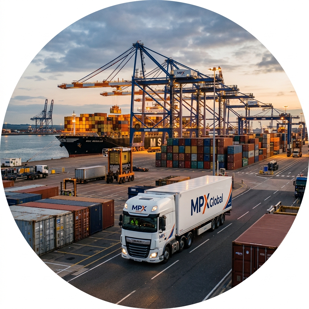 MPX United Kingdom distribution warehouse and cargo shipping hub